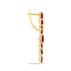 BUY 14K GOLD WITH RUBY GLASS FILLED GEMSTONE EARRING