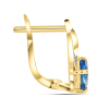 BUY 14K GOLD WITH NARURAL SWISS BLUE TOPAZ GEMSTONE EARRING
