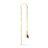 BUY 14K GOLD WITH INDIAN RUBY GEMSTONE DROP EARRING