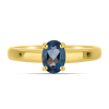 BUY 14K GOLD WITH LONDON BLUE TOPAZ SINGLE STONE RING