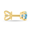 BUY 14K GOLD WITH AQUAMARINE GEMSTONE SINGLE STONE EARRING
