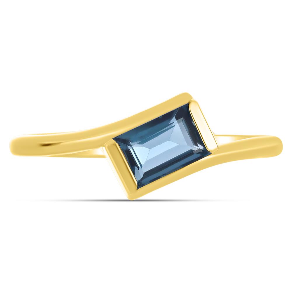 BUY NATURAL LONDON TOPAZ GEMSTONE  RING IN 14K GOLD