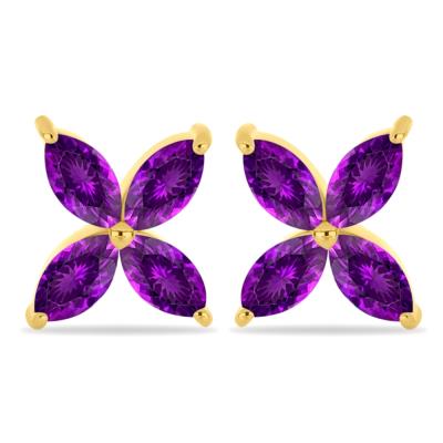 Wholesale  14K Gold Quad Marquise Flower Studs Manufacturers in UK