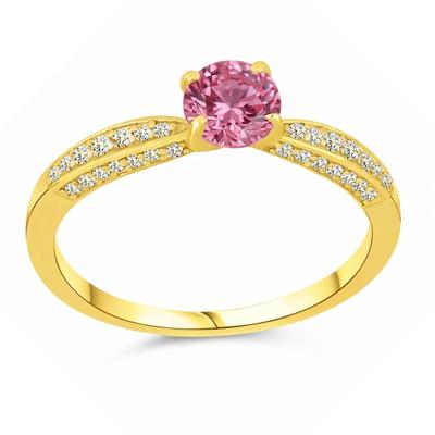 BUY 14K GOLD WITH PINK TOPAZ GEMSTONE CLASSIC RING