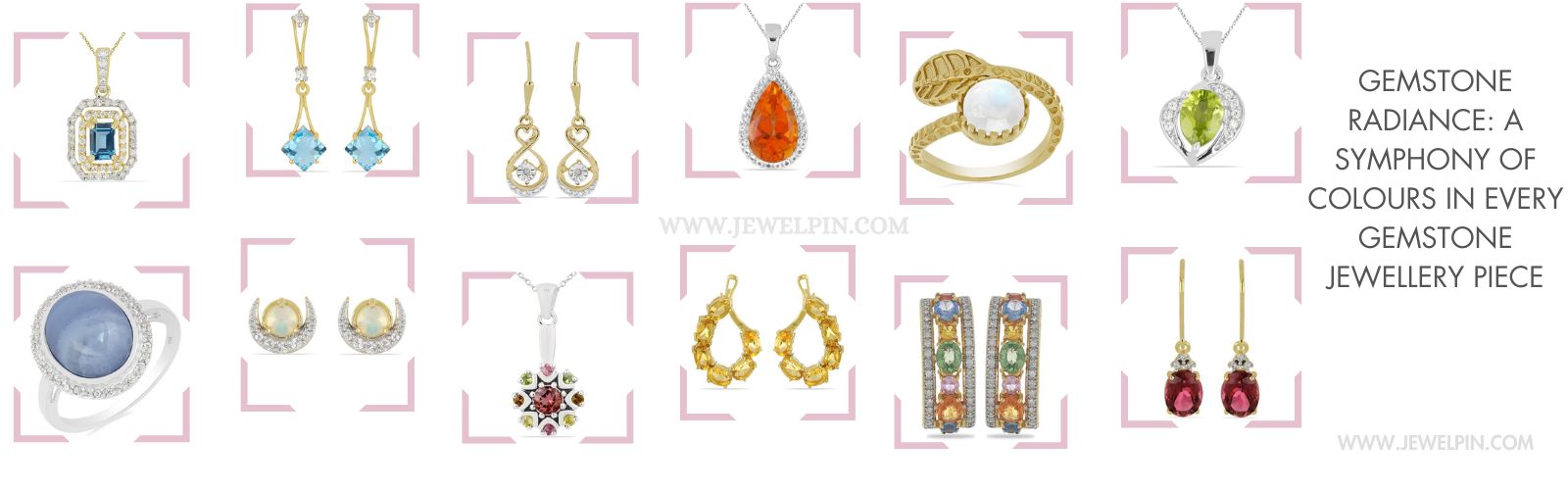Gemstone Radiance from Jewelpin: A Symphony of Colours in Every Gemstone Jewellery Piece