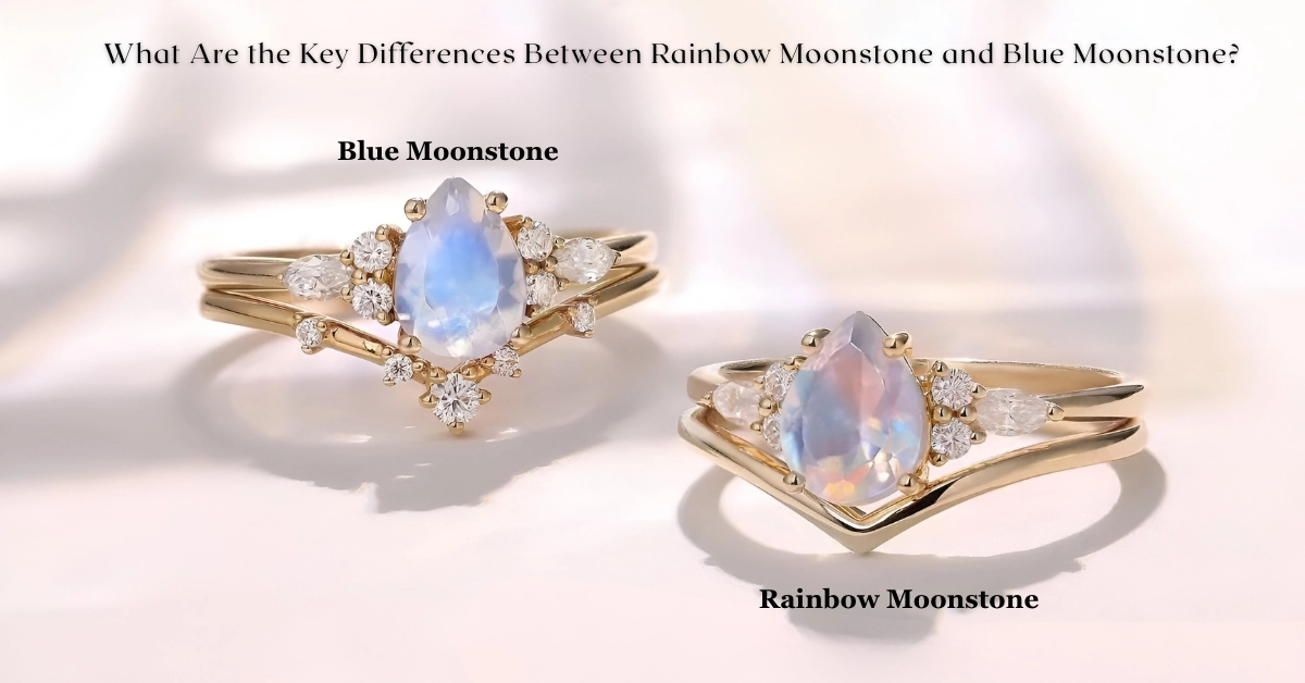  What Are the Key Differences Between Rainbow Moonstone and Blue Moonstone - JewelPin