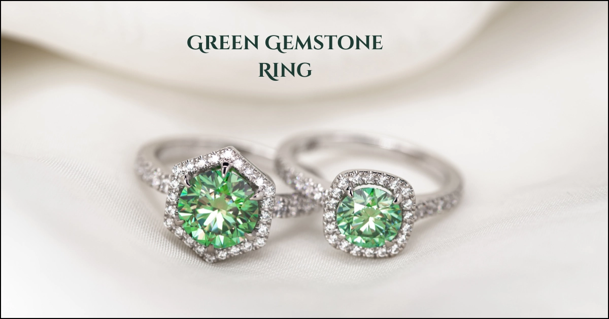 Green Gemstone Ring-jewelpin
