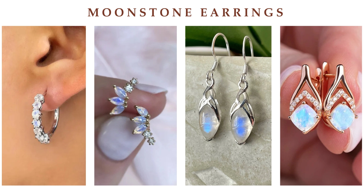 moonstone earrings - jewelpin