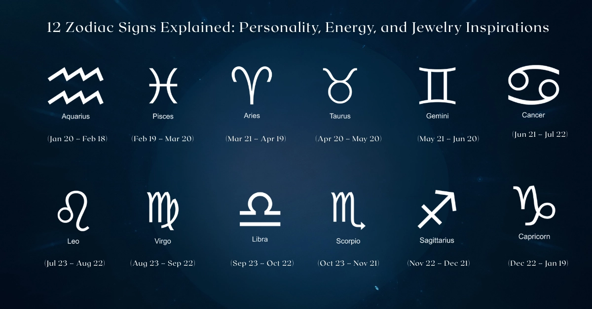 12 Zodiac Signs Explained Personality, Energy, and Jewelry Inspirations-jewelpin