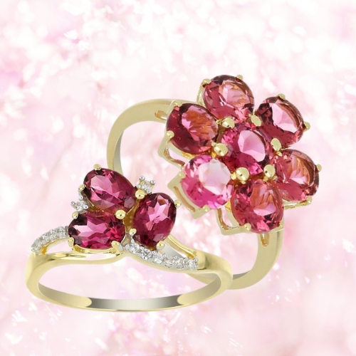 Red Garnet Stone Ring - Jewelpin