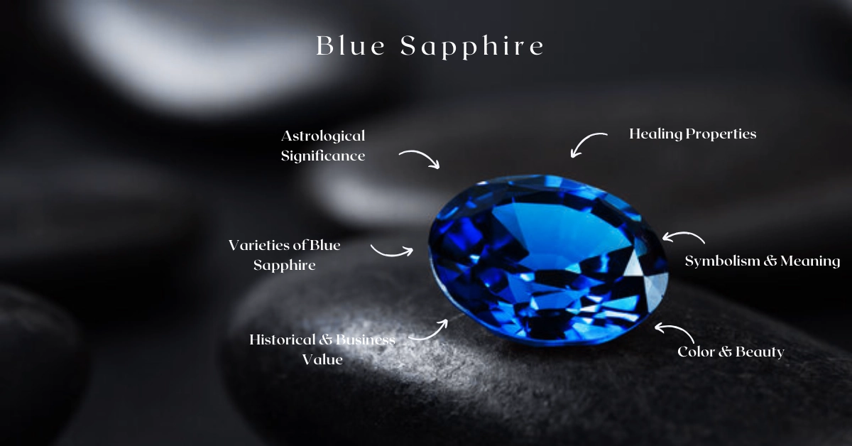 Saphir bleu  Propriétés curatives, variétés, significations et pouvoir astrologique-jewelpin