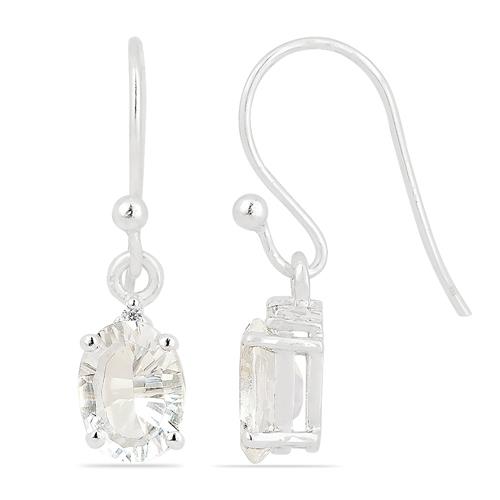  NATURAL CRYSTALS CLASSIC EARRINGS IN 925 STERLING SILVER  