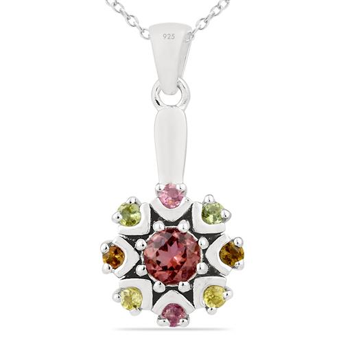 BUY MULTI TOURMALINE GEMSTONE PENDANT