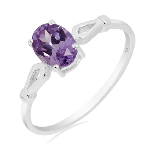 925 STERLING SILVER SYNTHETIC ALEXANDRITE SINGLE STONE RING 