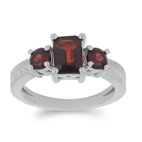 BUY 925 SILVER NATURAL GARNET GEMSTONE STYLISH RING