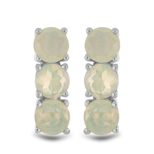 BUY 925 SILVER NATURAL ETHIOPIAN OPAL GEMSTONE EARRINGS