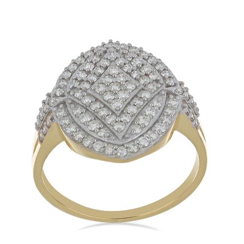 BUY REAL DIAMOND DOUBLE CUT GEMSTONE STYLISH RING IN 14K GOLD