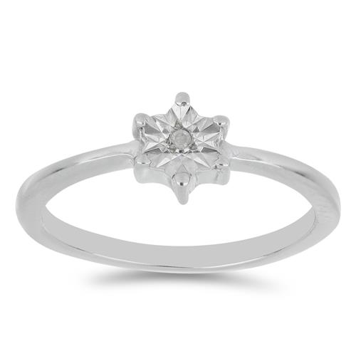 BUY DIAMOND DOUBLE CUT GEMSTONE RING IN 925 SILVER