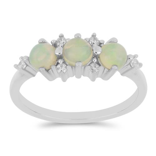 BUY 925 SILVER NATURAL ETHIOPIAN OPAL GEMSTONE RING