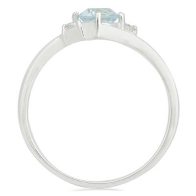 925 SILVER NATURAL SKY BLUE TOPAZ GEMSTONE CLASSIC RING