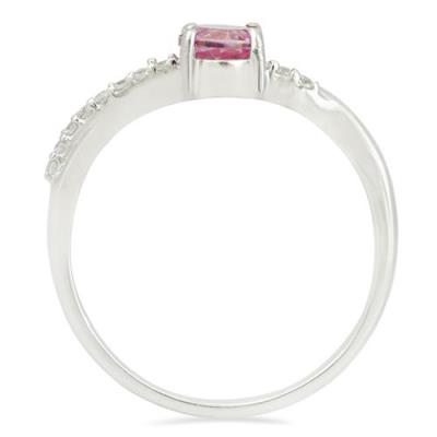 BUY GENUINE PINK TOPAZ GEMSTONE CLASSIC RING IN STERLING SILVER