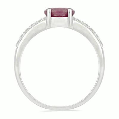 BUY NATURAL RUBY GEMSTONE CLASSIC  RING IN 925 SILVER