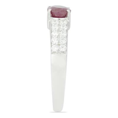 BUY NATURAL RUBY GEMSTONE CLASSIC  RING IN 925 SILVER