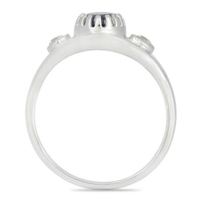 BUY AFRICAN AMETHYST GEMSTONE CLASSIC RING IN 925 SILVER