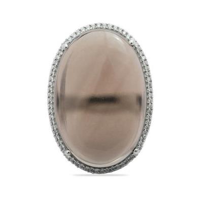 BUY 925 SILVER GENUINE SMOKY GEMSTONE BIG STONE RING