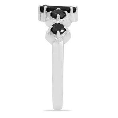 BUY NATURAL BLACK ONYX MULTI STONE RING IN 925 STERLING SILVER