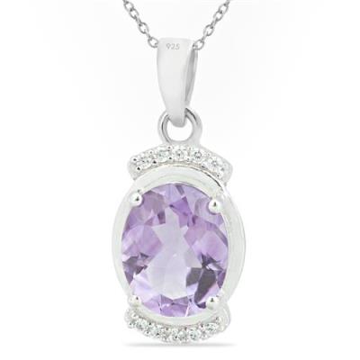 BUY REAL BRAZILIAN AMETHYST GEMSTONE CLASSIC PENDANT IN STERLING SILVER