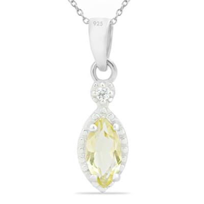 BUY 925 STERLING STERLING NATURAL LEMON TOPAZ STONE PENDANT