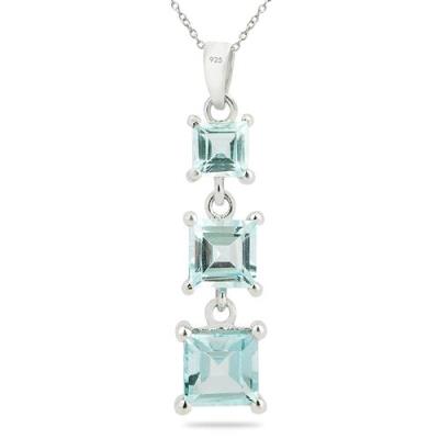 BUY STERLING SILVER NATURAL SKY BLUE TOPAZ GEMSTONE PENDANTS
