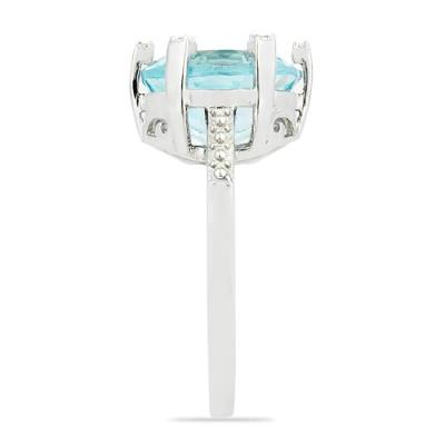 BUY 925 STERLING SILVER NATURAL SKY BLUE TOPAZ SINGLE STONE  RING