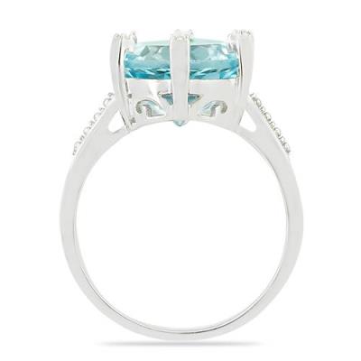BUY 925 STERLING SILVER NATURAL SKY BLUE TOPAZ SINGLE STONE  RING