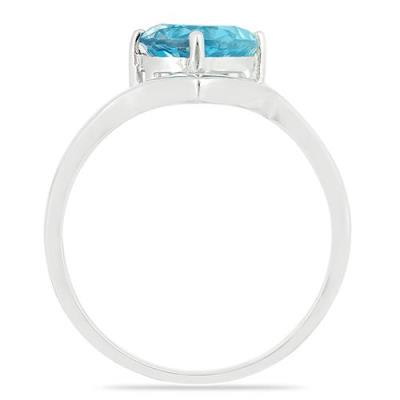 BUY REAL SWISS BLUE TOPAZ GEMSTONE RING IN 925 SILVER
