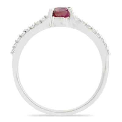 BUY 925 STERLING SILVER NATURAL INDIAN RUBY CLASSIC RING