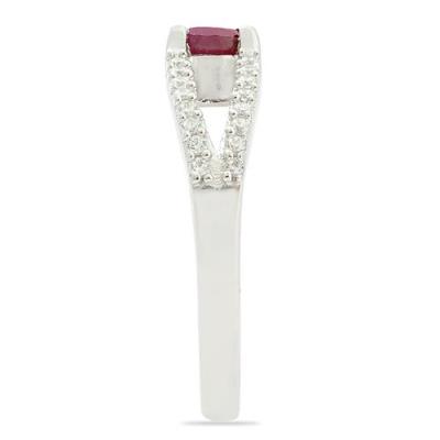 BUY 925 STERLING SILVER NATURAL INDIAN RUBY CLASSIC RING