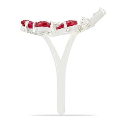 BUY STERLING SILVER NATURAL PINK TOPAZ FLOWER RING