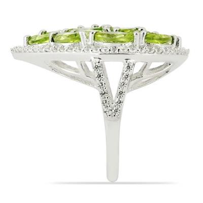 BUY REAL PERIDOT GEMSTONE STYLISH RING IN 925 SILVER