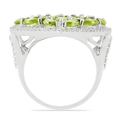 BUY REAL PERIDOT GEMSTONE STYLISH RING IN 925 SILVER