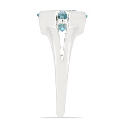 BUY REAL SKY BLUE TOPAZ SINGLE STONE RING IN 925 SILVER