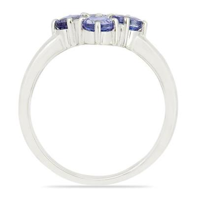 BUY REAL NATURAL TANZANITE MULTI STONE RING IN 925 SILVER