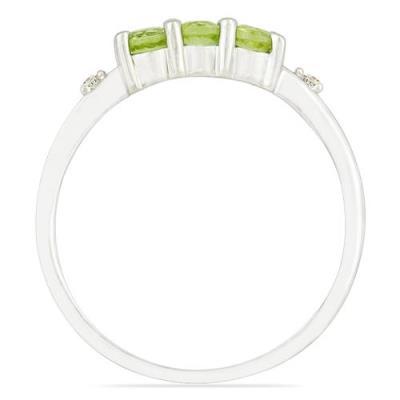 BUY REAL PERIDOT GEMSTONE RING IN 925 STERLING SILVER