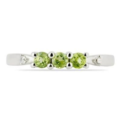 BUY REAL PERIDOT GEMSTONE RING IN 925 STERLING SILVER