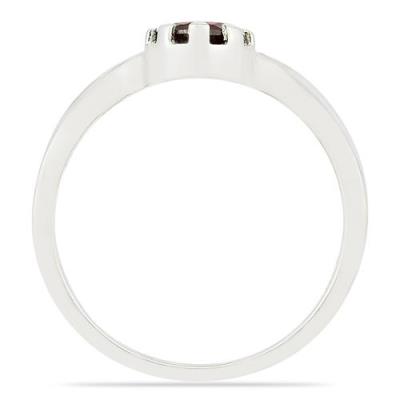 BUY NATURAL GARNET GEMSTONE STYLISH RING IN 925 SILVER