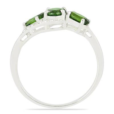 BUY NATURAL CHROME DIOPSITE STYLISH RING IN 925 STERLING SILVER