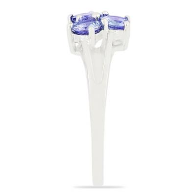 BUY GENUINE TANZANITE GEMSTONE RING IN STERLING SILVER