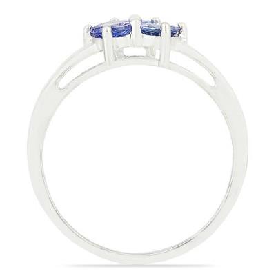 BUY GENUINE TANZANITE GEMSTONE RING IN STERLING SILVER
