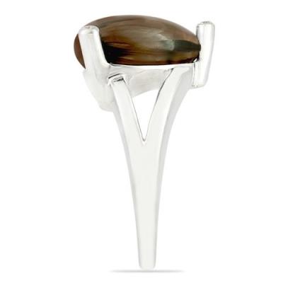 BUY REAL SMOKY GEMSTONE BIG STONE RING IN STERLING SILVER